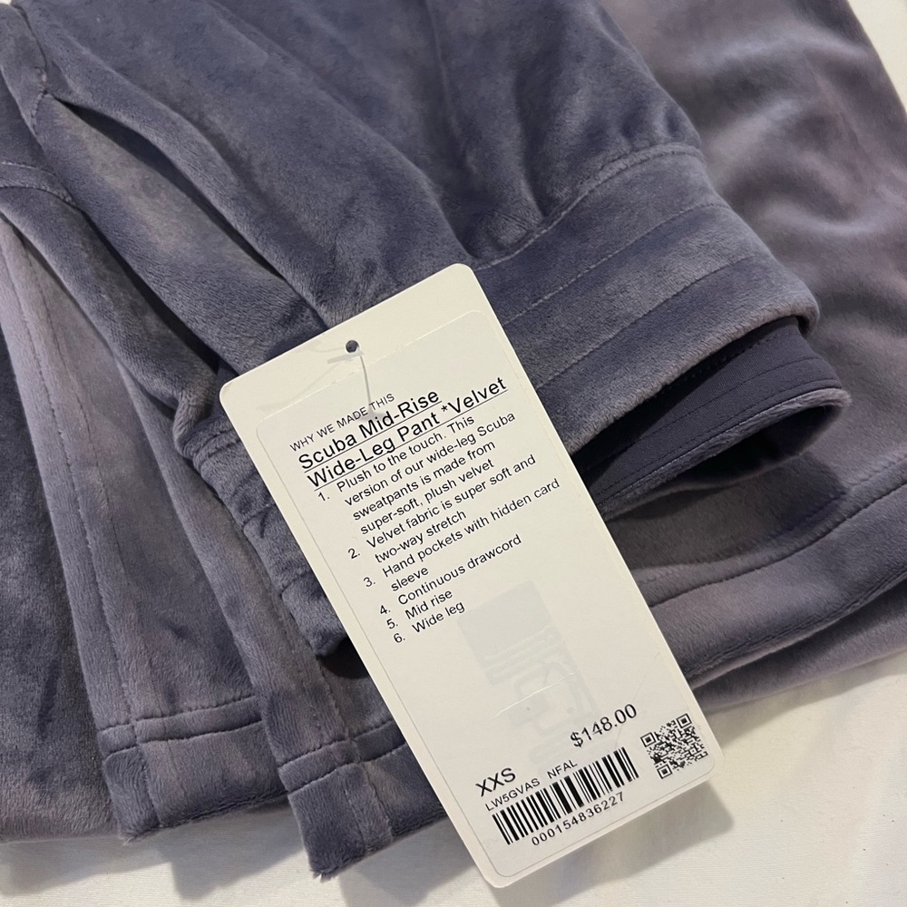 Lulu Lemon Velvet Scuba Leggings - purple